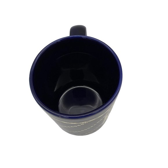 Washington DC Souvenir Coffee Mug The Capitol & White House Blue w/ Gold Trim - Picture 5 of 6